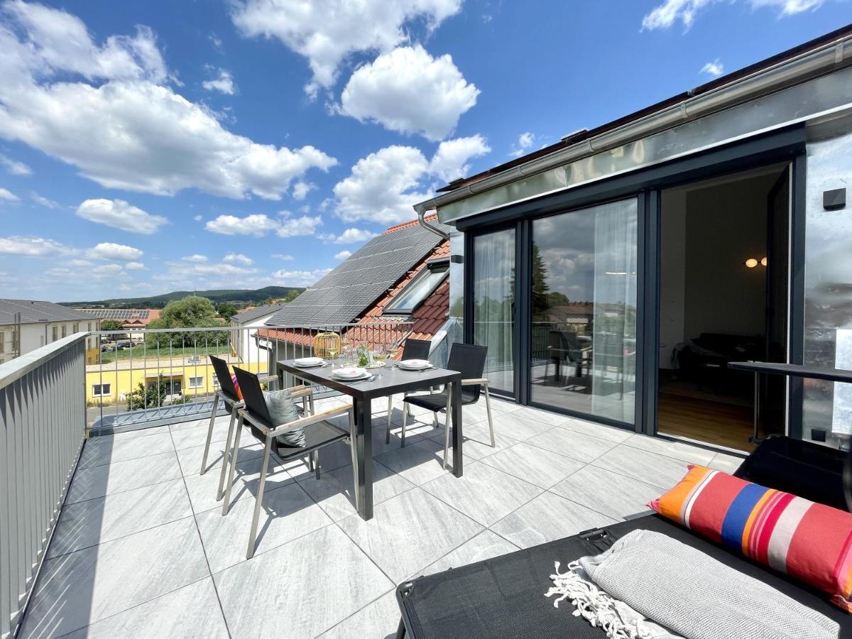 Ferienwohnung Fernblick Königsberg in Bayern Buitenkant foto